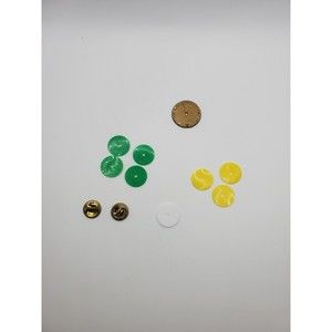 Mixed Lot of Girl Scout Discs For Membership Stars Yellow, White, Green Discs